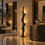 Flame Spiral Sculptural Floor Lamp | Modern Art Lighting - Image 3