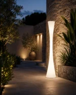 Modern Curved LED Floor Lamp | Indoor & Outdoor Lighting - Image 4