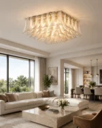 Crystal Wave Glass Ceiling Light – Luxury Artistic Ceiling Lamp - Image 2