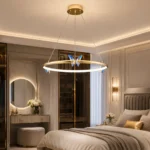 Blue Butterfly Crystal LED Ring Chandelier - Image 2