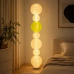 Modern Paper Lantern Floor Lamp | Sculptural Lighting - Image 4