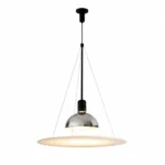 Floating Disc Pendant Light – Modern Chrome Acrylic LED Hanging Light
