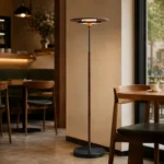 Modern Layered Floor Lamp | Walnut LED Lighting - Image 4