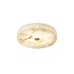 Natural Stone Brass Ceiling Light – Slim Luxury LED Flush Mount Lamp