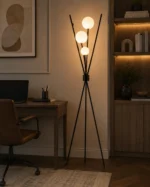 Modern Tripod Glass Globe Floor Lamp - Image 5