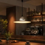 Floating Disc Pendant Light – Modern Chrome Acrylic LED Hanging Light - Image 4