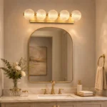Brass Crystal LED Vanity Light | Luxury Bathroom Mirror Lamp - Image 5