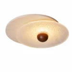 Stone Glass LED Ceiling Light – Modern Natural Flush Mount Lamp