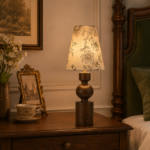 Vintage Floral Fabric Table Lamp for Bedroom & Living Room - Image 3