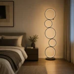 Geometric Ring LED Floor Lamp | Modern Lighting - Image 5