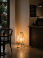 Wabi-Sabi Rattan Table Lamp | Handmade Ambient Light - Image 3