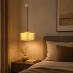 Layered Square Pendant Light – Modern PLA Cream LED Ceiling Light - Image 3