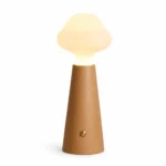 Nordic Mushroom Wooden Table Lamp | Soft Glow E27 Bedside Lighting Fixture