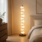Spiral LED Floor Lamp | Frosted Glass Lighting - Image 2