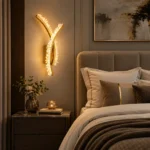 Crystal Wave Wall Light | Luxury Gold LED Sconce - Image 4
