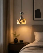 Natural Marble Pendant Light | Luxury LED Lighting Fixture - Image 5