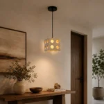 Sculptural Wood Grain Pendant Light | LED Design Lamp - Image 4