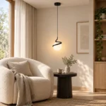 Spiral Glass Pendant Light – Modern Minimalist LED Hanging Lamp - Image 3