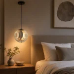 Orbital Ring Pendant Light – Modern Matte Silver Metal LED Ceiling Light - Image 3