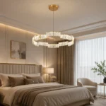 Stella Copper Crystal LED Ring Chandelier for Luxury Interiors - Image 4