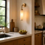 Marble Wall Light | Natural Stone Brass Wall Sconce - Image 5