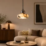 Modern Marble Pendant Light | Minimalist LED Ceiling Lighting Fixture - Image 4