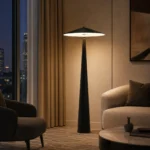Modern Sculptural Cone LED Floor Lamp - Image 4