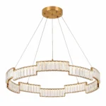 Stella Copper Crystal LED Ring Chandelier for Luxury Interiors