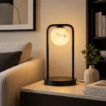 Modern Marble Globe Table Lamp | Minimalist Marble LED Table Lamp - Image 4