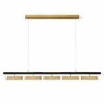 Black and Gold Linear LED Pendant Light