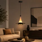 Art Glass Pendant Light | Modern Minimalist LED Ceiling Lighting Fixture - Image 4