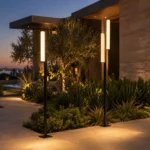 Ribbed Glass Solar Garden Lantern for Patio and Courtyard Lighting - Image 2