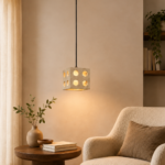 Sculptural Wood Grain Pendant Light | LED Design Lamp - Image 3