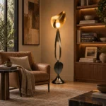 Sculptural Gold LED Floor Lamp | Modern Luxury Lighting - Image 2