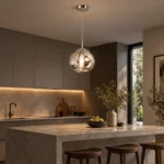 Molten Glass Globe Pendant Light | Modern Art Glass Fixture - Image 2