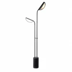 Dual-Head Sculptural Floor Lamp | Modern Reading Light