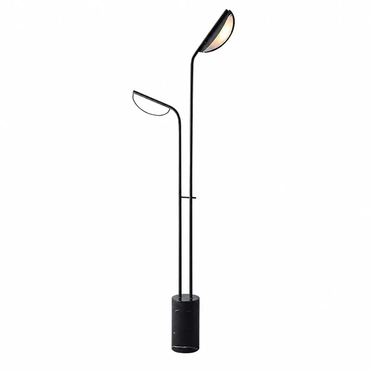 7fd44d40ced74f6daf1ac1f8d66eca97_11zon Dual-Head Sculptural Floor Lamp | Modern Reading Light - Image 1