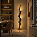 Flame Spiral Sculptural Floor Lamp | Modern Art Lighting - Image 2