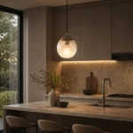 Glass Globe Pendant Light | Modern Minimalist LED Ceiling Lighting Fixture - Image 3