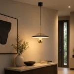 Modern Disc Pendant Light | Black Minimalist LED Ceiling Lighting Fixture - Image 2