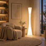 Modern Curved LED Floor Lamp | Indoor & Outdoor Lighting - Image 3
