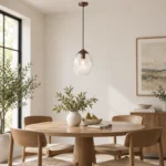Glass Globe Pendant Light | Modern Minimalist LED Ceiling Lighting Fixture - Image 3