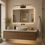 Modern Black Linear LED Vanity Light for Bathroom Mirror - Image 3