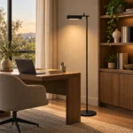 Modern Wide-Shade LED Reading Floor Lamp - Image 5