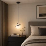 Spiral Glass Pendant Light – Modern Minimalist LED Hanging Lamp - Image 2