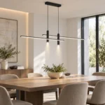 Cross Linear LED Pendant Light with Downlights - Image 3