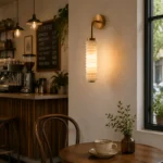 Marble Wall Light | Natural Stone Brass Wall Sconce - Image 2