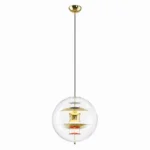 Glass Orb Pendant Light | Modern Luxury Gold LED Ceiling Lighting Fixture