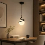 Spiral Glass Pendant Light – Modern Minimalist LED Hanging Lamp - Image 2