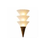 Art Deco Glass Wall Sconce | Brass Vintage Wall Light